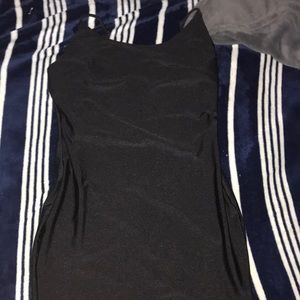 black iris silk dress. large. short